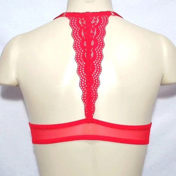 32A Xhilaration Front Close Lace T-Back Push-Up Plunge Bra UW Cupid Red NWT - Picture 5 of 7